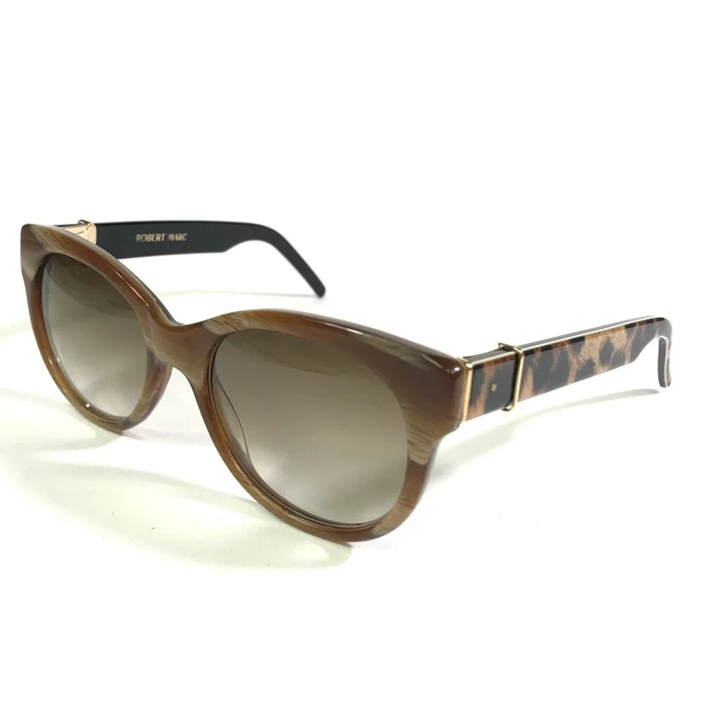 Robert Marc Sunglasses ELAND-HHS Brown Round Frames with Brown Lenses 50-18-135